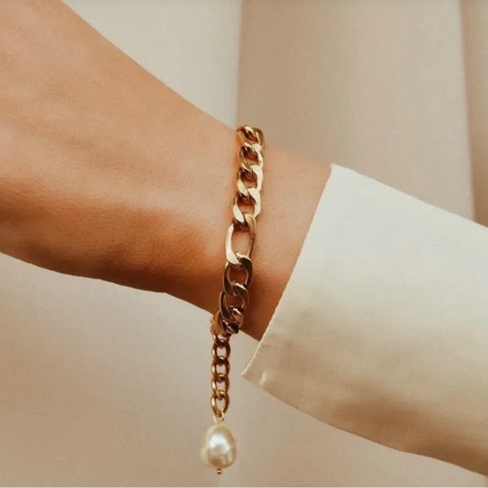 NWT Freshwater Pearl Stainless Steel Bracelet